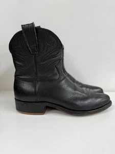 Stewart Boot Co 1977 Tucson Arizona Hecho a Mano Cuero Negro Botines Talla 10.5 - Imagen 1 de 5