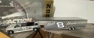 2002 Dale Earnhardt Jr Crew Cab & Show Trailer Silver Budweiser - Picture 1 of 19