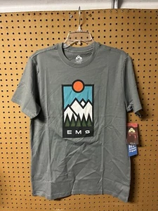 Eastern Mountain Sports Snowy Mountain Graphic Tee NWT Grey Size Medium - Picture 1 of 5