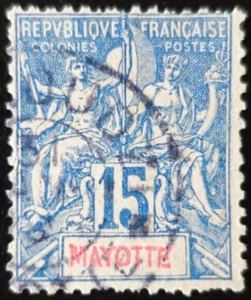 TIMBRE des COLONIES FRANÇAISES - MAYOTTE N°6 oblitéré CACHET à DATE - Imagen 1 de 2