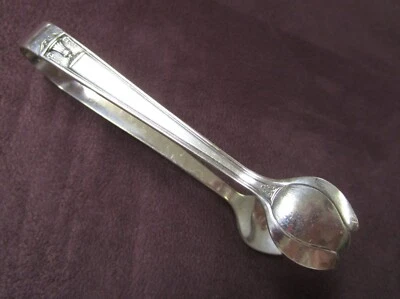 Pinza de azúcar CENTURY 1923 antigua plateada sin monograma G Foto 1 de 4