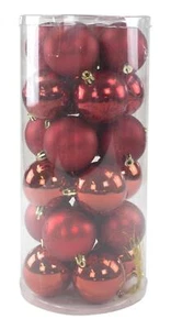 Weihnachtskugeln Set Ø 6 cm - 24 Stück rot Christbaumschmuck Deko Kugeln - Bild 1 von 3
