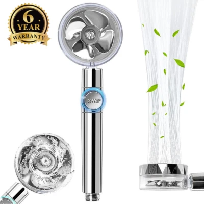 New High Turbo Pressure Shower Head Bathroom Powerful Energy Water Saving Filter