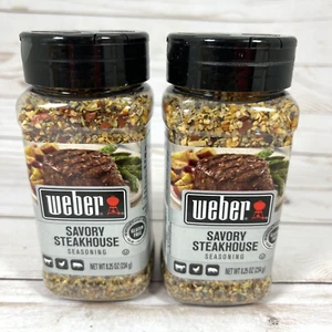 Weber SAVORY STEAKHOUSE Seasoning Sizzling Hot 8.25oz BB:6/2025 (2 Pack) - Picture 1 of 7