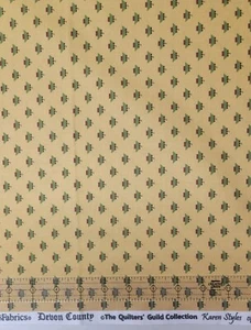 1 YD Devon County Cotton Fabric Karen Styles Yellow MARCUS FABRICS Donald #7991 - Picture 1 of 1