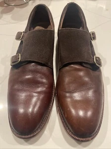 Gordon Rush Loafer Sz 8.5 Brown Leather & Suede Trim Buckle Close VG Condition - Picture 1 of 13