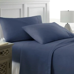 4 Piece Bed Sheet Set Kaycie Gray Basics Collection NEW Extra Soft - Picture 1 of 18