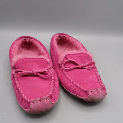 Zapatillas LL Bean Rosa Piel de Oveja Forradas de Piel de Oveja Niños Talla 6 Usadas Foto 1 de 4