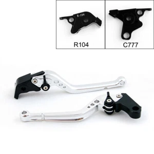 Lang Brems Kupplungshebel Für Yamaha MT-01 2004-2009 V-MAX 2009-2014 Silver AH - Picture 1 of 5
