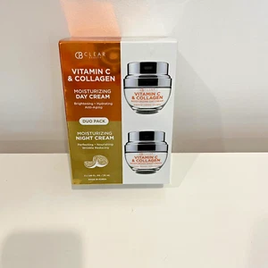 CBCLEAR BEAUTY DUO PACK DAY & NIGHT MOISTURIZING CREAM BNIB VITAMIN C & COLLAGEN - Picture 1 of 5