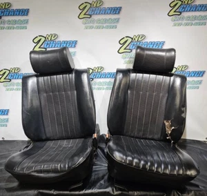 BMW 320i E21 left Right front seat Seats black 1978 1979 - Picture 1 of 10