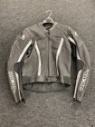 Richa Mens Motorcycle Leather Jacket - Black/Silver - UK 40 / EU 50