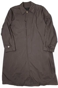 S T Dupont Overcoat Mens XL Brown Rain Coat Wool Lining Genuine Horn Buttons - Picture 1 of 12
