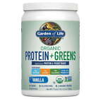 Organic Plant Protein & Greens Powder, Vanilla Shake, 20g Protein, 1.1lb, 17.4oz