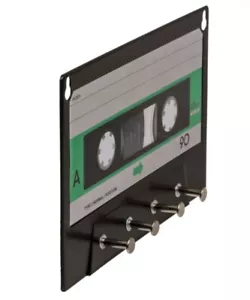 Schlüsselbrett Musikkassette ca. 20 x 13 cm Retro Schlüsselhaken Casette - Bild 1 von 3