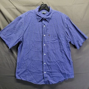 Vintage Polo Jeans Co. Ralph Lauren Shirt Mens XL Blue Plaid Button Up Y2k - Picture 1 of 8
