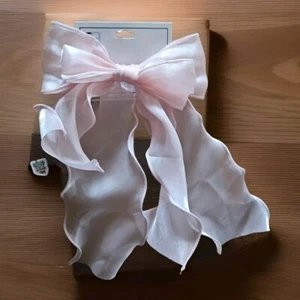 Ladies Girl Large Bow Ribbon Barrettes Steel Hairpin Satin Hair Clip Deco B9J7 - Picture 1 of 2