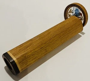 Vtg Laughing Coyote (Ron Lee) Wooden Kaleidoscope 1 Disc Pressed Wild Flowers - Picture 1 of 5