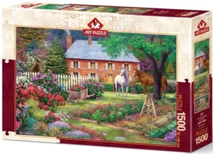 NEW Art Puzzle Jigsaw Puzzle 1500 Pieces 5397 The Horse Garden - Foto 1 di 2