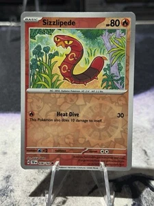Pokemon Sizzlipede 036/162 Sv05: Temporal Forces Reverse Holo - Picture 1 of 2