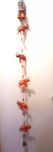 Elefant Windchime 58"" lang bemaltes Design 3-D Elefanten 5"" x 3"" Messing Endanhänger - Bild 1 von 5