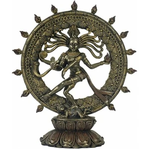 Dekofigur Indoor - Shiva bronzefarben - Hinduismus Figur Deko Gott Skulptur - Bild 1 von 1