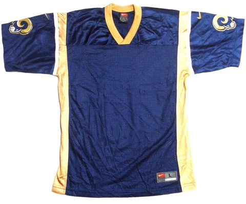 St. Louis Los Angeles Rams Los Angeles Rams Throwback Football Jersey Blank Navy Cover