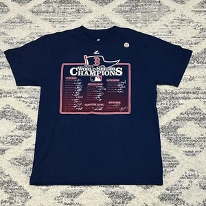 Majestic T Shirt Boston Red Sox 2013 World Series Champions Men's Large Blue - Picture 1 of 6
