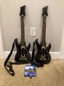 PS4 Playstation 4 Guitar Hero Live Bundle 2 Guitars, 1 Dongle, Game TESTED - Picture 1 of 10