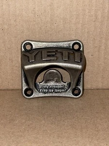 YETI Retro Style Bottle Opener Wall or Cooler Mounted Stainless Steel USED - Picture 1 of 4