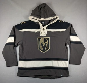 Vegas Golden Knights Shirt Mens Size XXL Grey 47 Brand Superior Lacer Hoodie - Picture 1 of 11