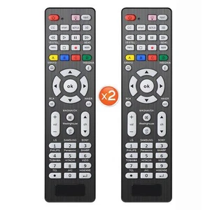 Light-Up Button Universal TV Remote - 2 PCS for Easy Access to 15+ Brands - Picture 1 of 8