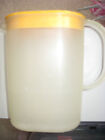 Vintage Tupperware Milk Jug Fridge Door Jug Sheer Clear Yellow Lid