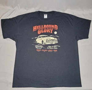 Hellbound Glory Shirt Mens 2XL Black Graphic Band Car Print Jerzees Heavyweight - Picture 1 of 9