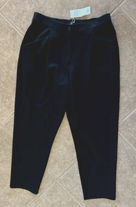 Eileen Fisher Boiled Wool Tapered Ankle Pants Sz XL F3BOE-P4709M Black $228 NWT - Picture 1 of 7