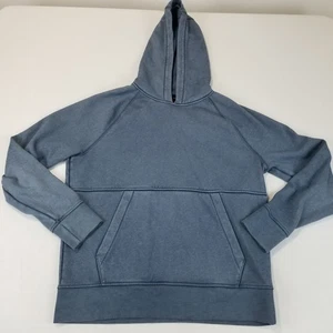 Banana Republic Luxe Sudadera con Capucha de Vellón Para Hombre Grande Azul Orgánico Prenda Teñida - Imagen 1 de 10
