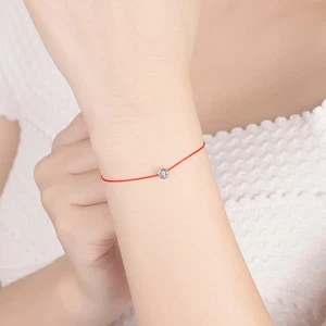 Red Rope Bracelets Zircon Bracelet Handmade Jewelry Rope Pulseira Gift For WomSA - Picture 1 of 9