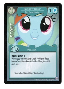 2013 MLP My Little Pony CCG Rainbow Dash Flier Extraodinaire #f1 - Foil Hasbro - Picture 1 of 3