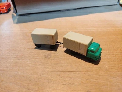 IFA W50i TT VEB Modell - Konstrukt 1:120 Grün / Grau Kühlwagen m. Anhänger - Bild 1 von 2