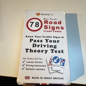 78 Road Signs Flash Cards for helping pass UK Driving Theory Test. - Picture 1 of 4