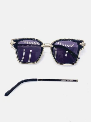 Gafas de sol Karen Walker Rebellion 1701430 cuadradas negras doradas 59/16/145 para mujer Foto 1 de 4