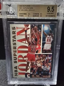 1993-94 Fleer NBA Superstars MICHAEL JORDAN #7 BGS 9.5 GEM MINT - Picture 1 of 2