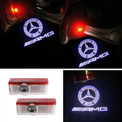 2x Ghost LED Puerta Paso Cortesía Sombra Luz Láser Para Mercedes A B E ML C GL Foto 1 de 4