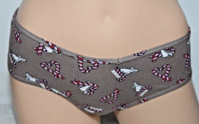 Nuevo con etiquetas Victoria's Secret Rosa Cheekster Perro Bastón de Caramelo Marrón Panty L Grande Foto 1 de 4