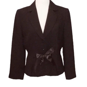 Nuevo con etiquetas Blazer Tahari Lester talla 6 negro - Imagen 1 de 5