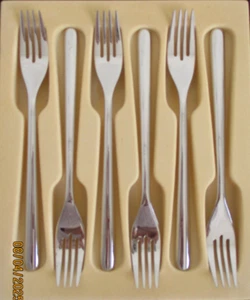 WMF BESTECK TAIKA GABEL KUCHENGABEL DESSERTGABEL SET 6 STÜCK EDELSTAHL POLIERT - Bild 1 von 1