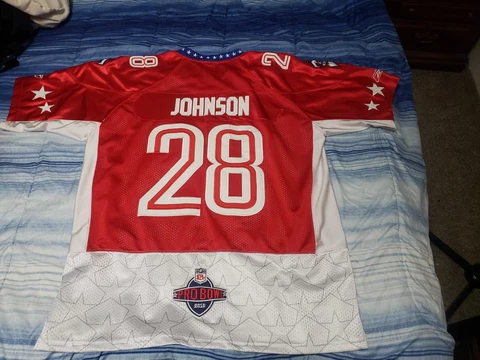 Vintage Reebok Tennessee Titans Chris Johnson #28 2010 Probowl Jersey Size 52 Cover