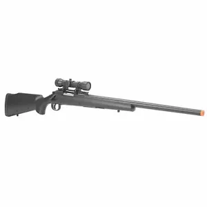 BBTac Airsoft Sniper Rifle BT-M61 Spring Bolt Action Gun with Scope Black USED - Picture 1 of 7