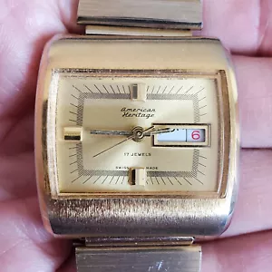 Vintage 1970s American Heritage Men’s Manual Wind Watch - 17 Jewels - Picture 1 of 9
