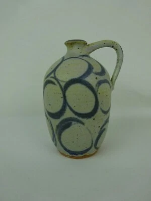 Jarra de cerámica Glenn Spangler Mid Century diseño moderno ~ tiene reparación en el mango Foto 1 de 4